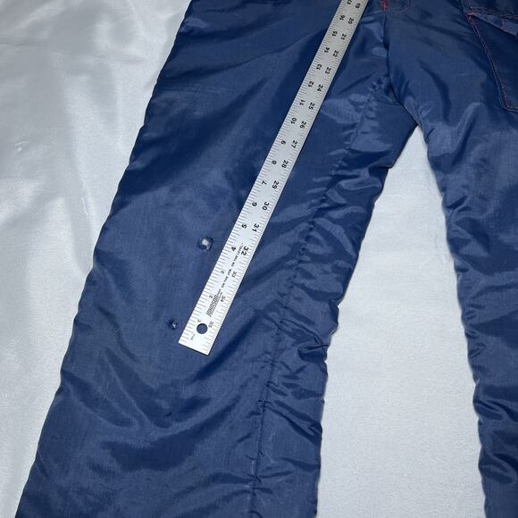 Vintage Polaris Men's Snowpant Bibs Size S Blue Red 70s Snowmobiling **READ** - Picture 6 of 12